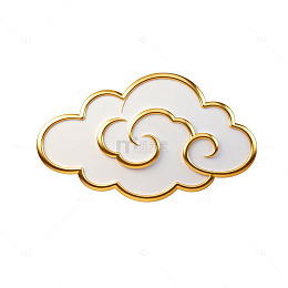 金边云纹装饰图案