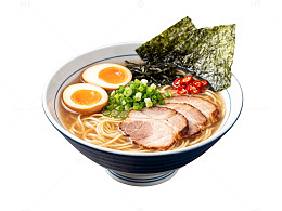 日式拉面美食插画
