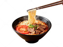 牛肉面美食插画