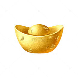 金色元宝图样图案元素