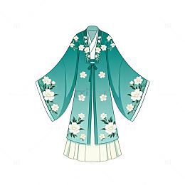 传统汉服花卉图案设计图