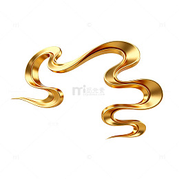 金色蛇形艺术图案