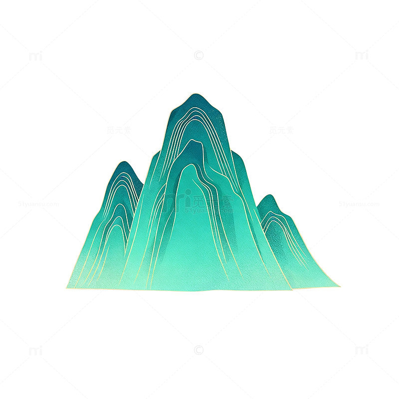 抽象山水矢量图案设计元素
