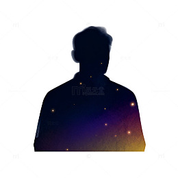 星空剪影人像艺术效果