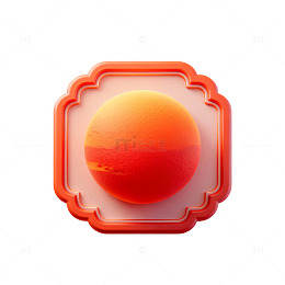3D立体红球装饰图标