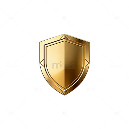 金色盾牌图标矢量设计元素