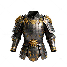 古甲武士盔甲3D模型