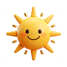 卡通笑脸太阳表情包素材