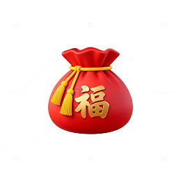 喜庆中国福袋元素设计素材