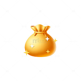 金色钱袋喜庆背景图标