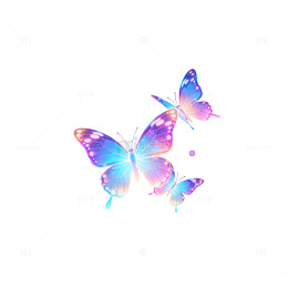 梦幻光效蝴蝶插画