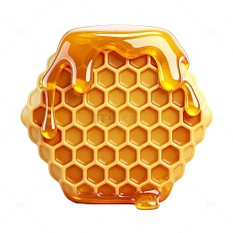透明蜂巢蜂蜜矢量图素材
