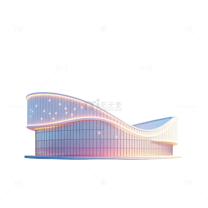 未来感建筑模型设计图