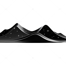 黑灰色调山峦星光矢量图