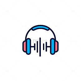 耳机音频图标设计