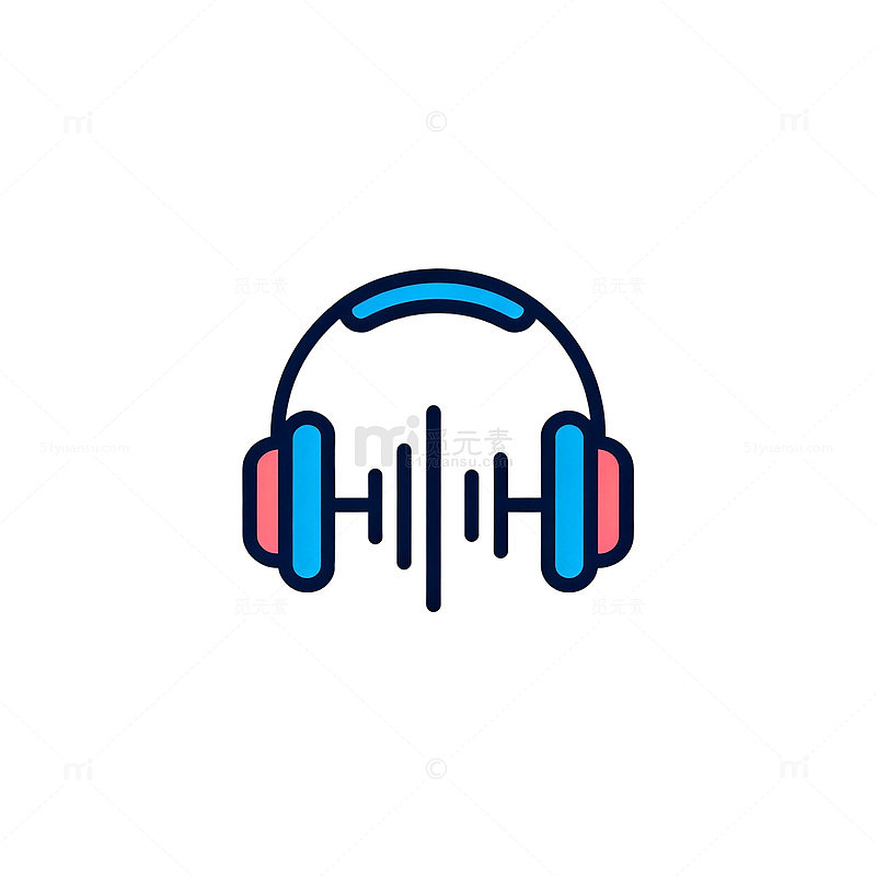 耳机音频图标设计