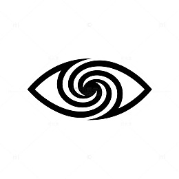 抽象黑白眼形艺术图案