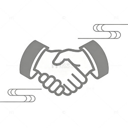 简约握手合作图案素材