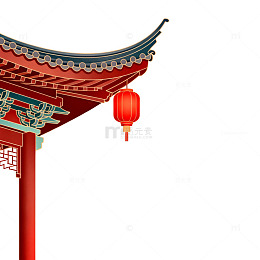 传统中式建筑红灯笼图案