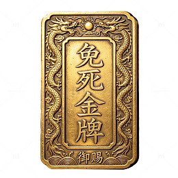 古铜色免死金牌工艺品