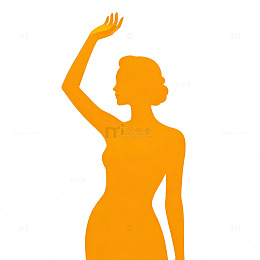 抽象女性剪影艺术图案