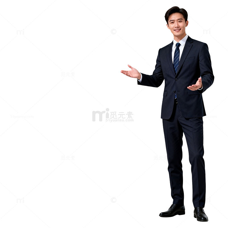 商务男士演示标准照