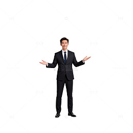 商务男性半身像模板