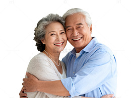 温馨老年夫妇合影图片素材