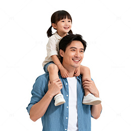 父女欢乐时光温馨画面