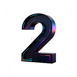 科技风数字2图案设计素材