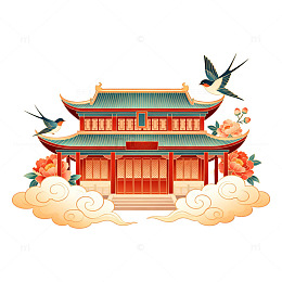 中国传统建筑插画