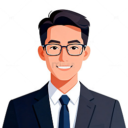 商务男性卡通形象插画