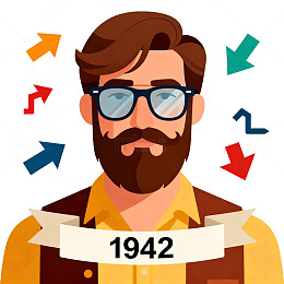 1942年男性人物插画素材