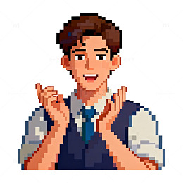 像素风男性角色动画形象