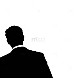 剪影风格男士肖像图标