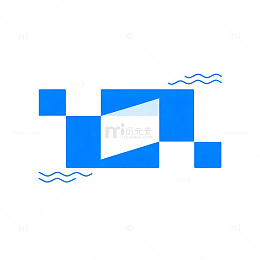 蓝白简约水泵图标设计