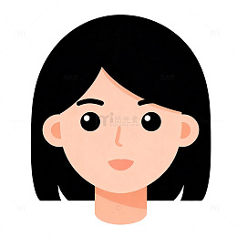 简约卡通女性头像设计素材