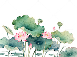 水墨荷花水墨画