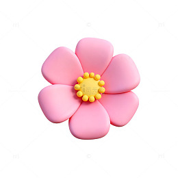 卡通粉色花朵矢量图标