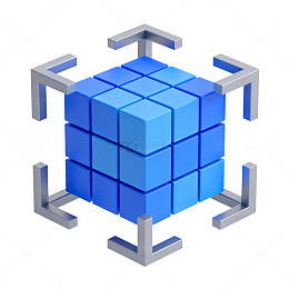 3D立体科技感立方体结构图