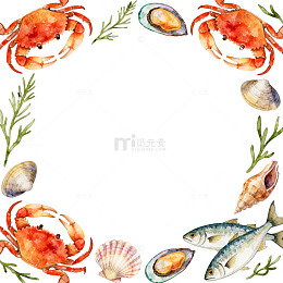 海鲜风味装饰画框设计