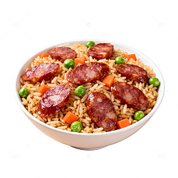 香肠炒饭美食片