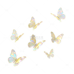 梦幻蝴蝶阳光插画