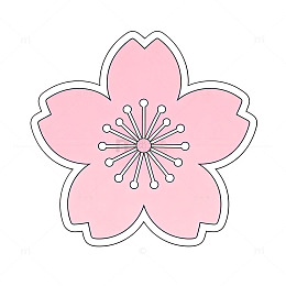 粉色樱花装饰图案矢量素材