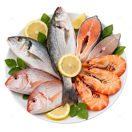 海鲜拼盘美食片
