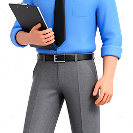 卡通商务人士3D模型素材