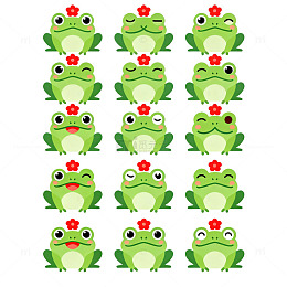 可爱卡通青蛙插画设计素材