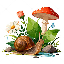 卡通自然风景插画素材