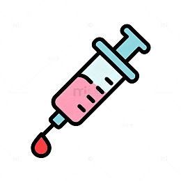 卡通医疗针筒图标矢量扁平化免扣元素