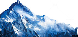 冰雪覆盖高山风光